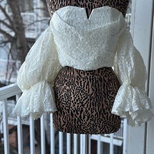 White Lace Off-Shoulder Top